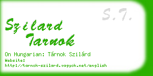 szilard tarnok business card