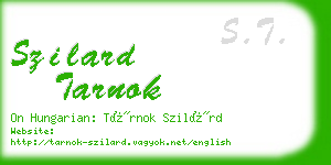 szilard tarnok business card